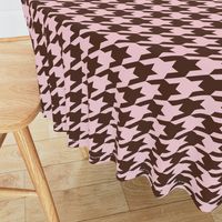 The Houndstooth Check ~ Pink & Brown