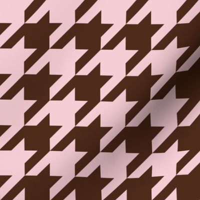 The Houndstooth Check ~ Pink & Brown