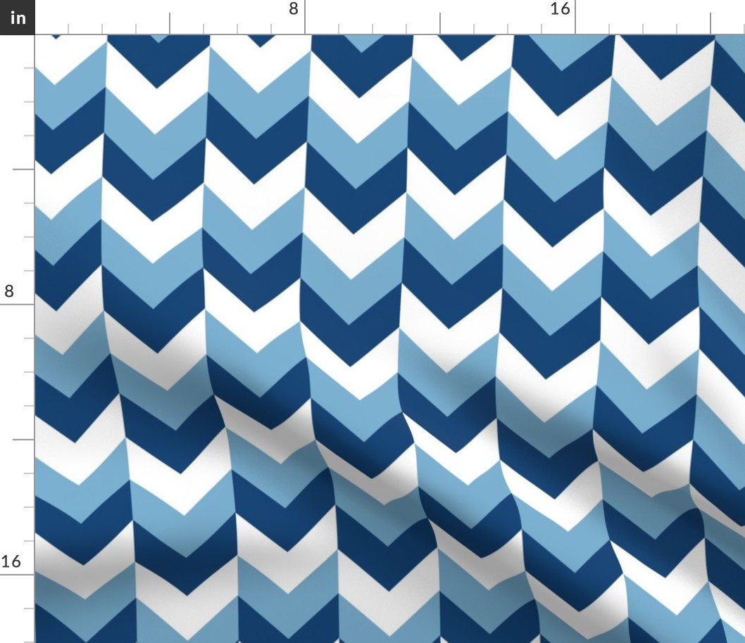 Chevron Offset - Blues