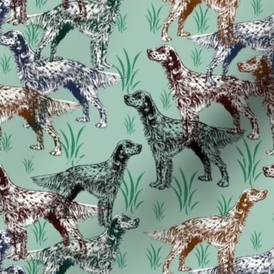 english setters fabric