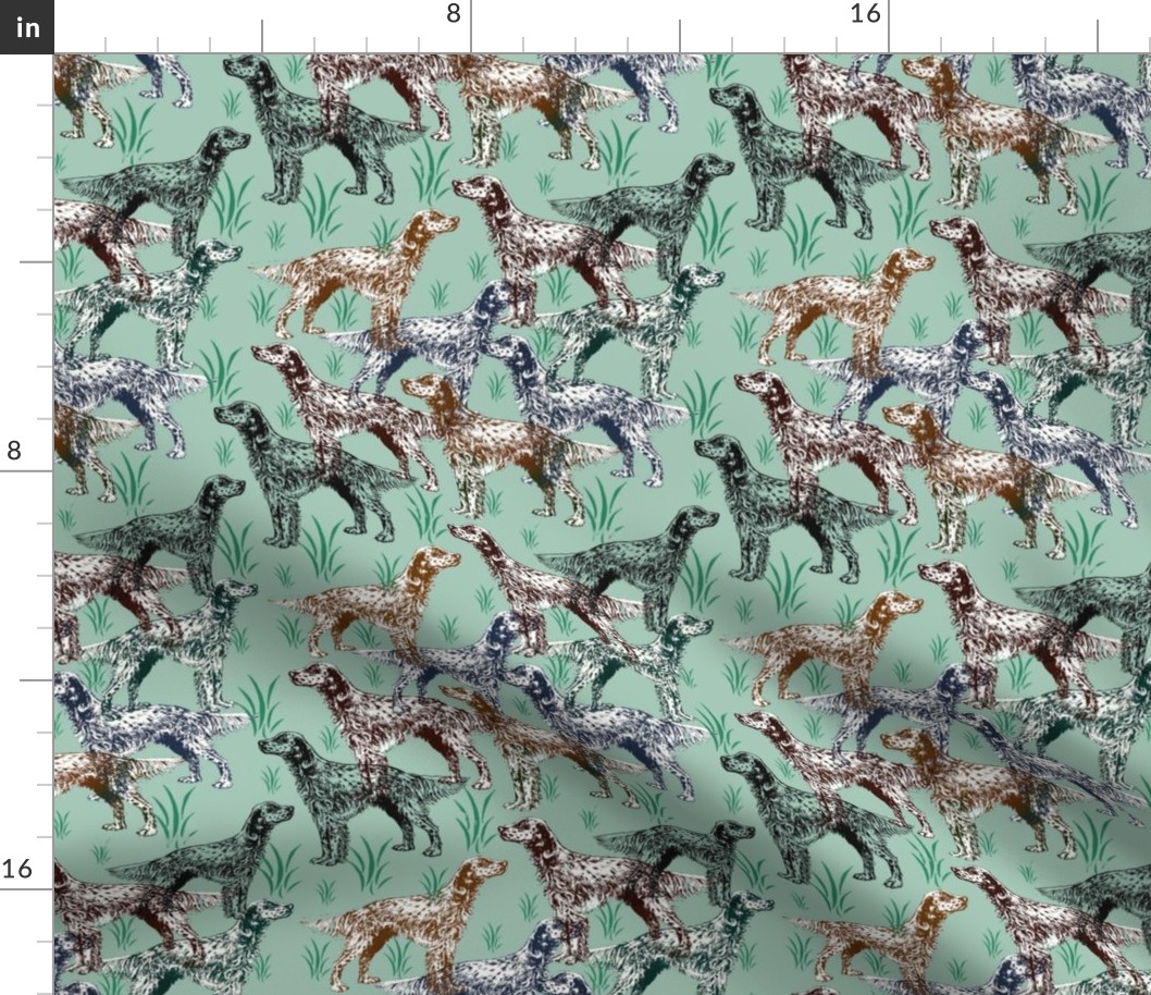 english setters fabric