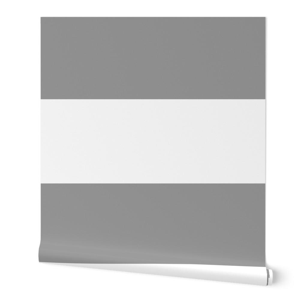 Modern Cottage ~ Horizontal Stripes ~ Grey & White