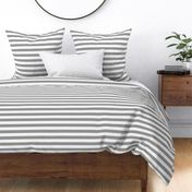 Modern Cottage ~ Horizontal Stripes ~ Grey & White