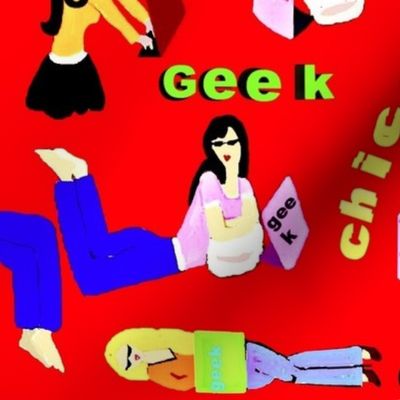  Geek Chics on computer-02