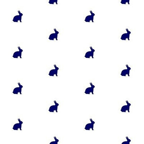 Bunny Navy Polka Dot