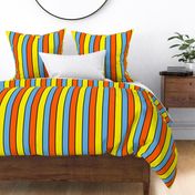 Stripes of Lemon, Blue and Orange