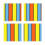 Stripes of Lemon, Blue and Orange