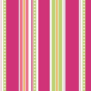 Polka Stripe pink