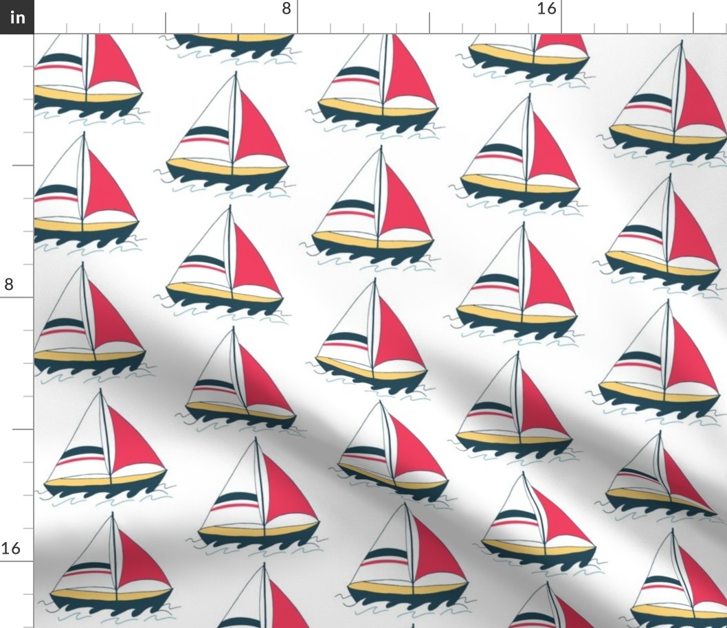 Half Drop Sailboat 