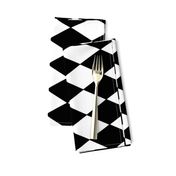 Harlequin Diamonds ~ Black & White ~ Horizontal