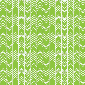 Green Ikat ziggy - Chevron Herringbone