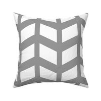 Modern Cottage ~ Herringbone White & Grey