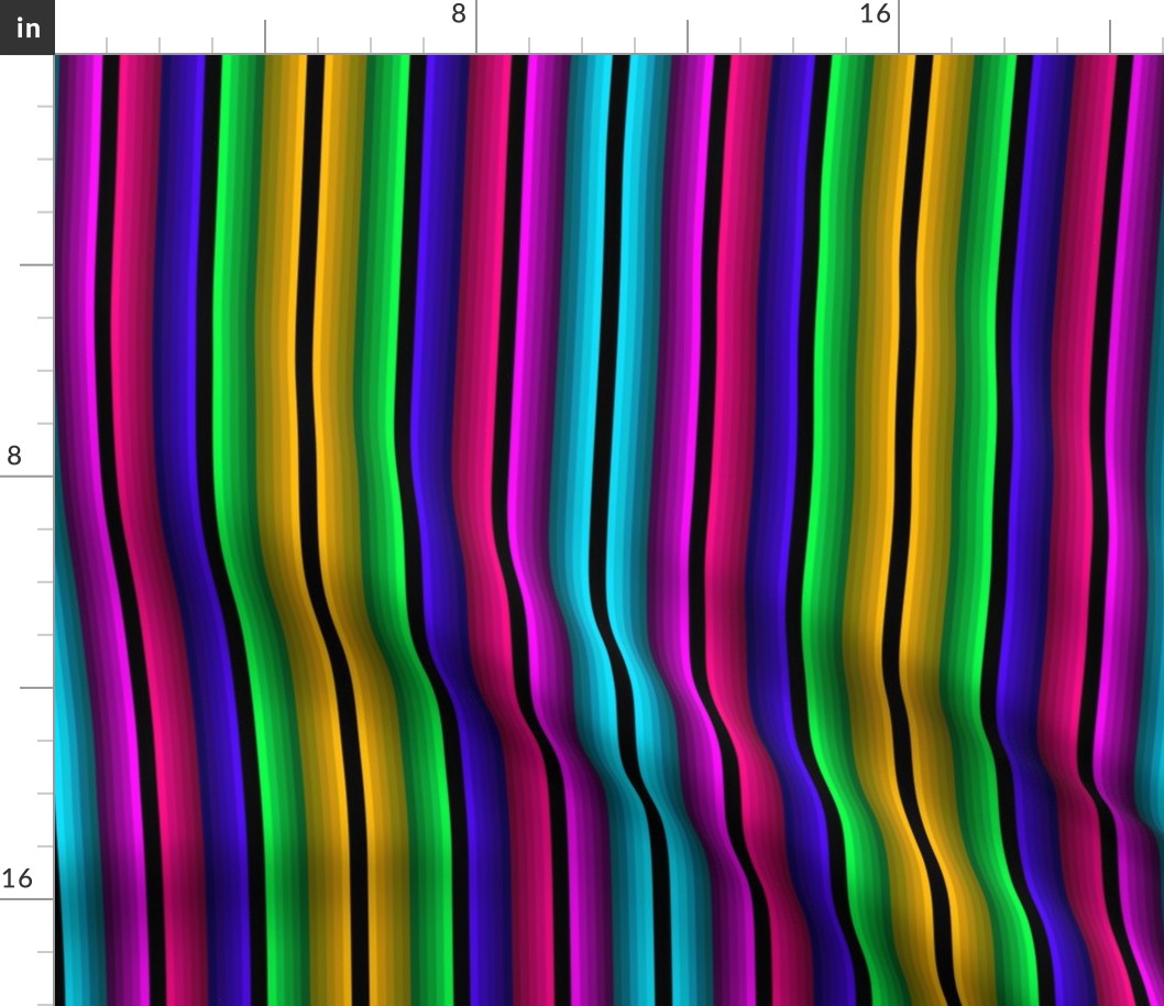 Colorful Fade In-Fade Out Bright Stripe