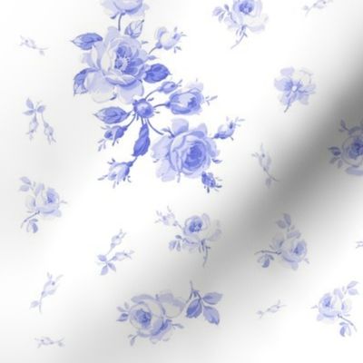 Watercolor Roses in Blue Violet