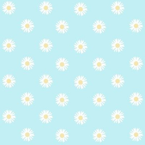 Quilted daisies - turquoise