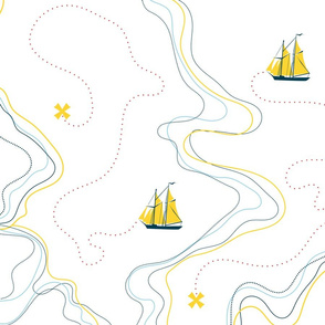sailing for the treasure - yellow