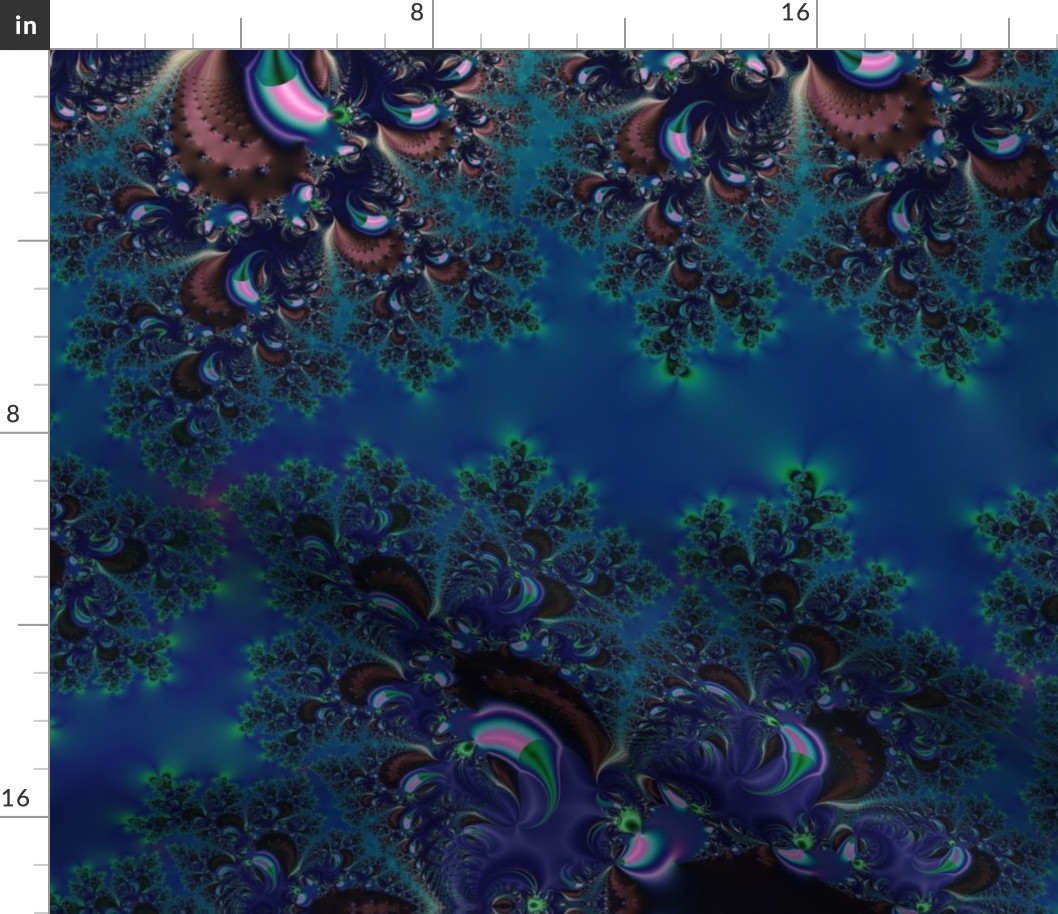 Fractal: Midnight Blue Frost Crystals