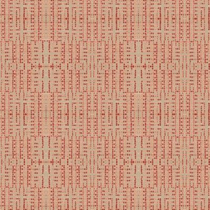 edo bead - taupe, salmon, red