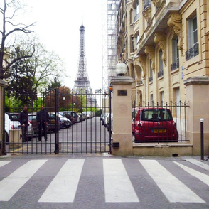 Private Property, with Eiffel Tower