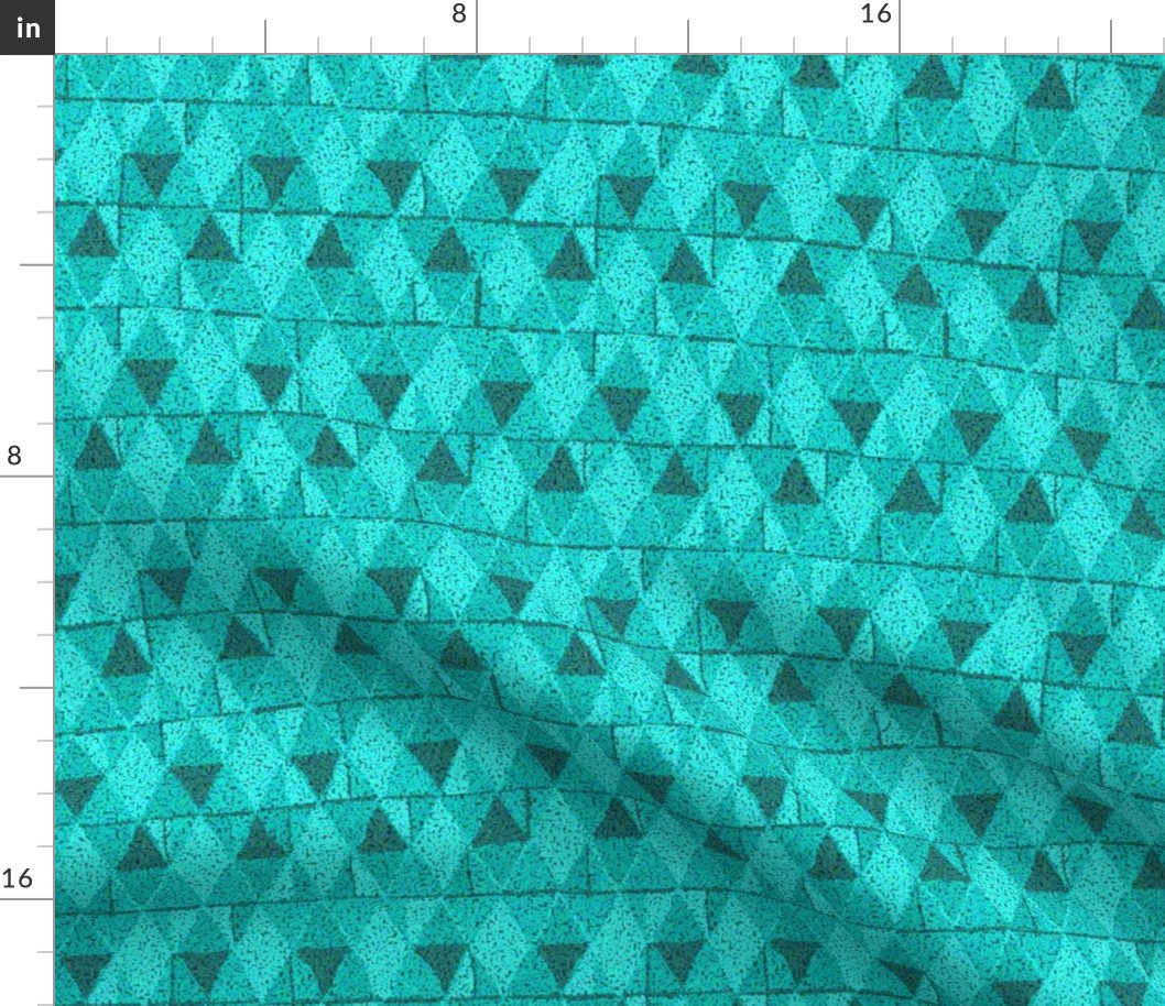 Teal Diamonds Textured