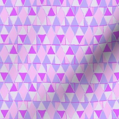 Pink Diamonds Magenta Triangles