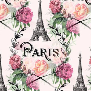 Paris Vintage Roses Pink Design
