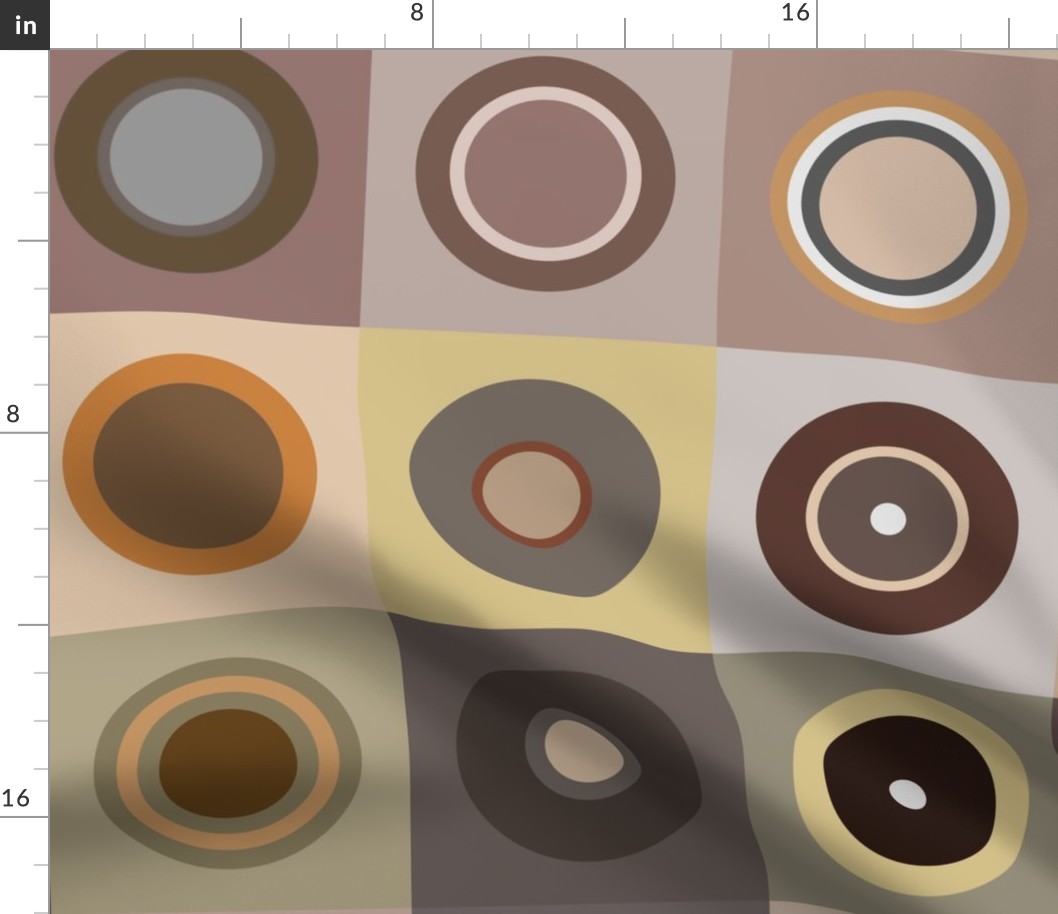 Retro brown circles