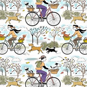 Retro Bikes and Dogs