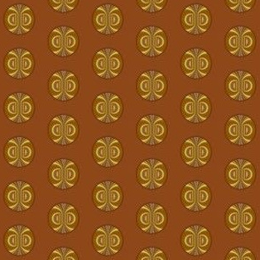 Gold and Brown Patterned Dot © Gingezel™ 2013