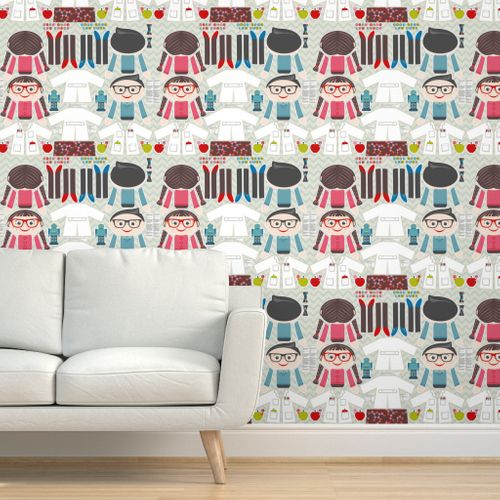 Geek Chic Lab Chick And Cool Geek Lab Du Spoonflower