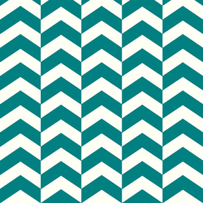 Cream/Teal Chevron Alternate