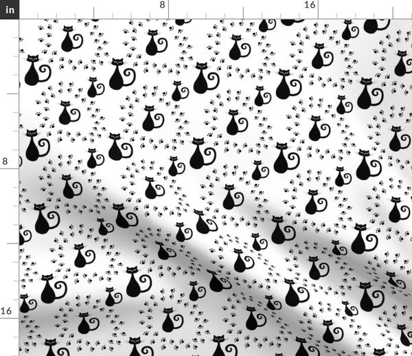 black_cat_paw_prints - Spoonflower