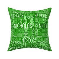Personalised Name Fabric - Green 14