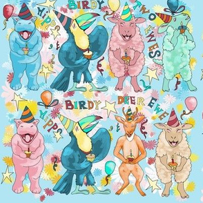 Hippo Birdy means Happy Birthday