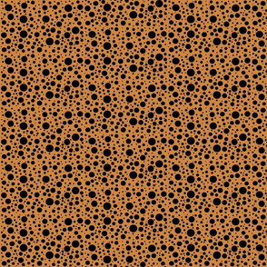 ButterflyFlutterby dots - peru brown & black