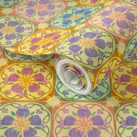 Art Nouveau Flower Quilt