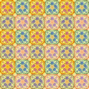 Art Nouveau Flower Quilt