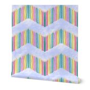 Rainbow Birthday Candle Chevron