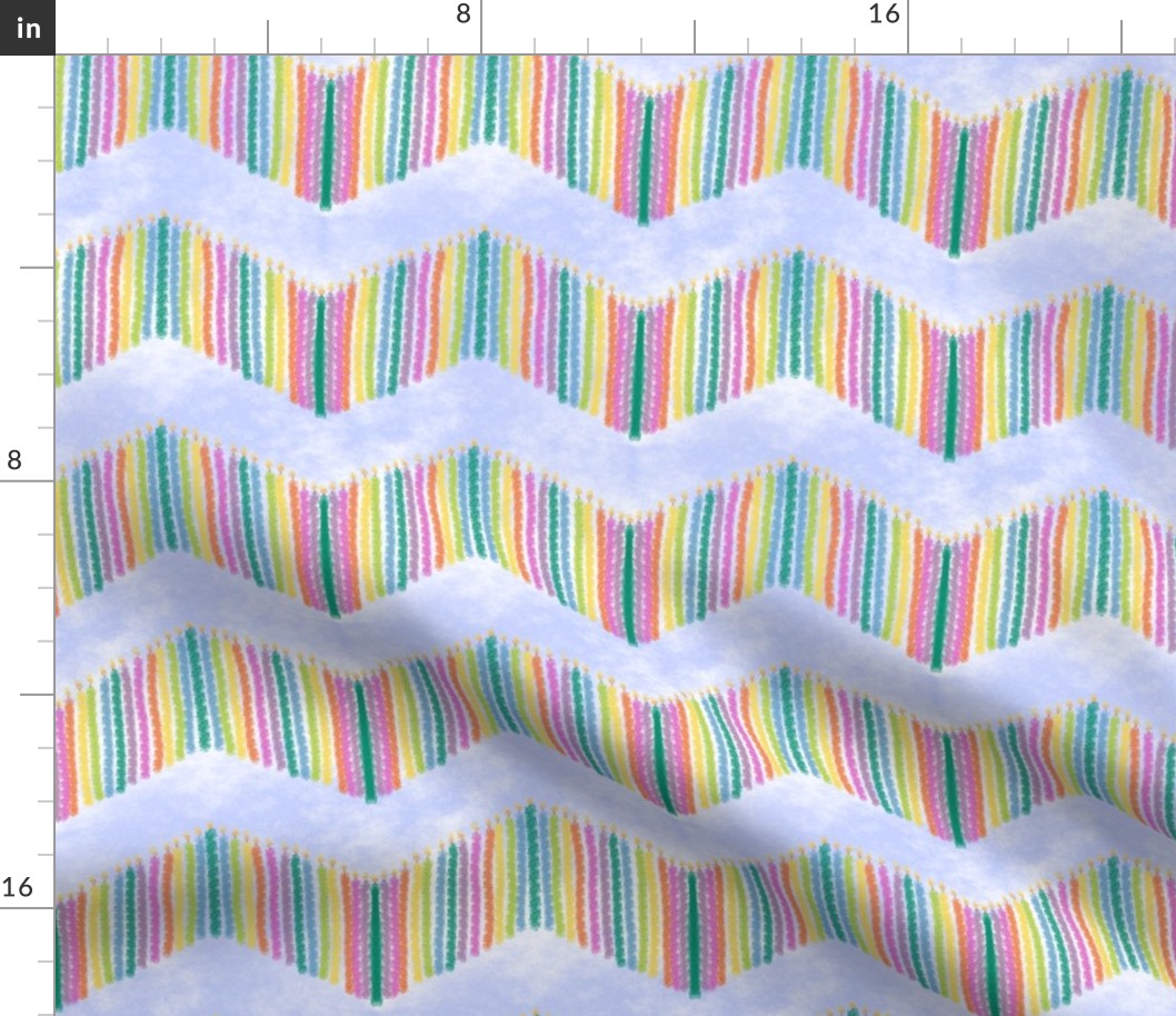 Rainbow Birthday Candle Chevron