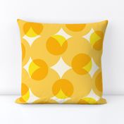 enormous halftone dots in sunshine yellows