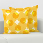 enormous halftone dots in sunshine yellows