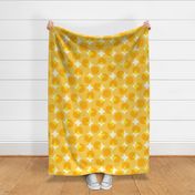 enormous halftone dots in sunshine yellows