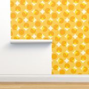 enormous halftone dots in sunshine yellows