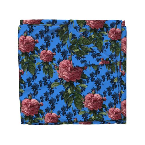 Redoute' Roses ~ Sweet Pink & Blue ~ Large