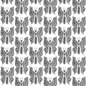 ButterflyDancer - med - black & white