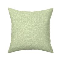 Bird of Paradise French Linen - celadon, ivory