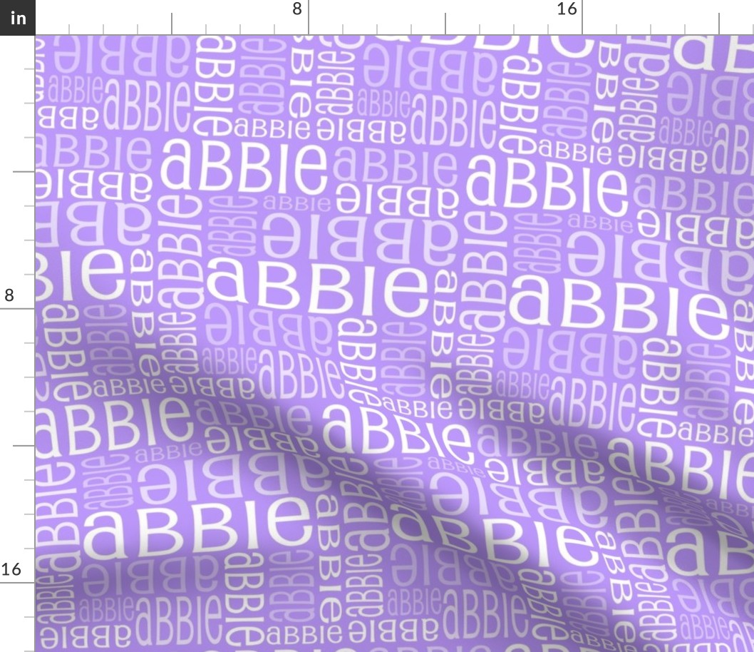 Personalised Name Fabric - Purple/Pink 5