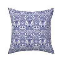 Parrot Damask ~ Blue & White ~ Small