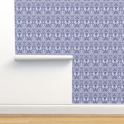 Parrot Damask ~ Blue & White ~ Small