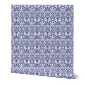 Parrot Damask ~ Blue & White ~ Small